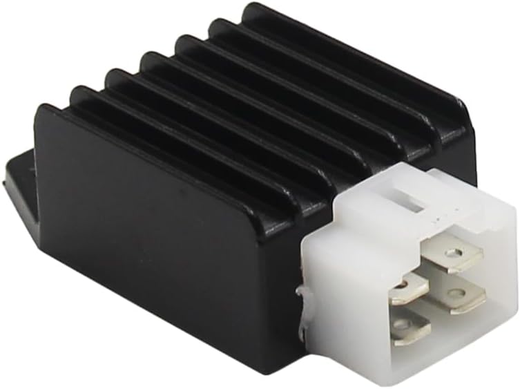 Greesp 12v 4 Pin Voltage Regulator Rectifier GY6 139QMB 157QMJ 50cc 150cc Scooter Moped ATV (Black) - Image 3
